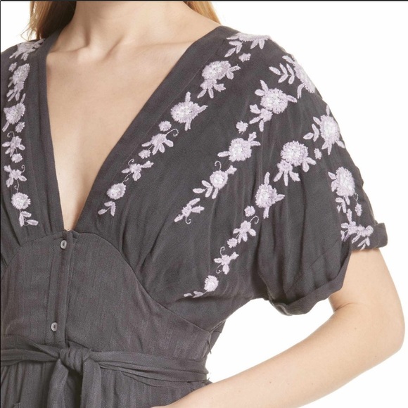 NWT Free People Embroidered Midi Dress size Medium - Picture 2 of 6